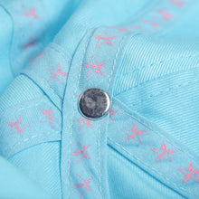 Load image into Gallery viewer, Pink Stitch Blue Blood Dad Hat
